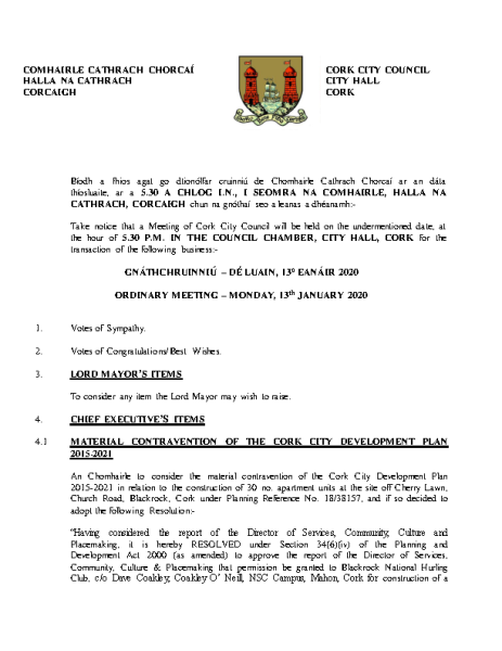 2020-01-13 - Agenda- Council-Meeting front page preview
                              